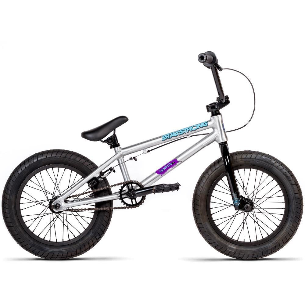Scratch & Dent Grade A - Stay Strong Inceptor Alloy 16" BMX Bike - Gloss Raw Alloy