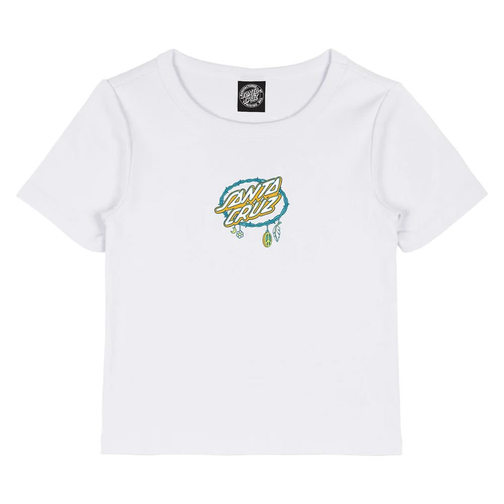 Santa Cruz Womens Barbed Oval Dot T-shirt - White