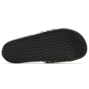 Vans slides black sales checkerboard