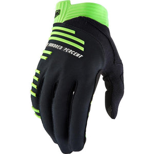 100% R-Core Race Gloves - Black/Lime