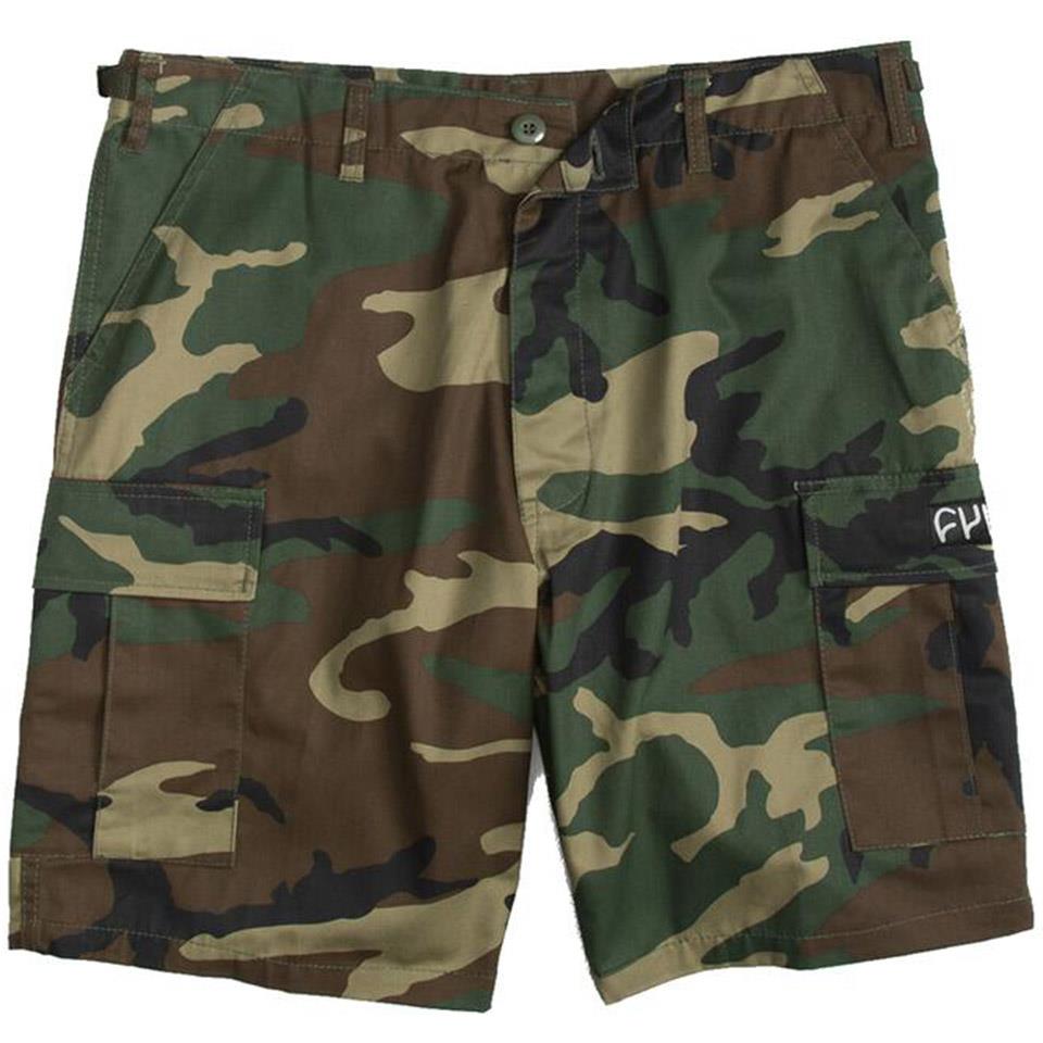 Cult Military Shorts - Woodland Camo