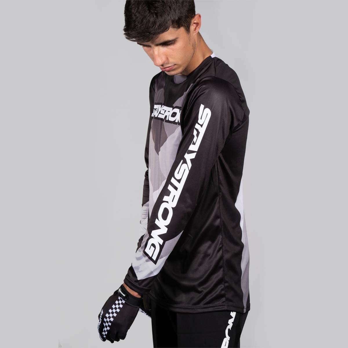 Stay Strong Chevron Race Jersey - noir