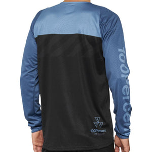 100% R-Core Long Sleeve 2022 Race Jersey - Black/Slate Blue