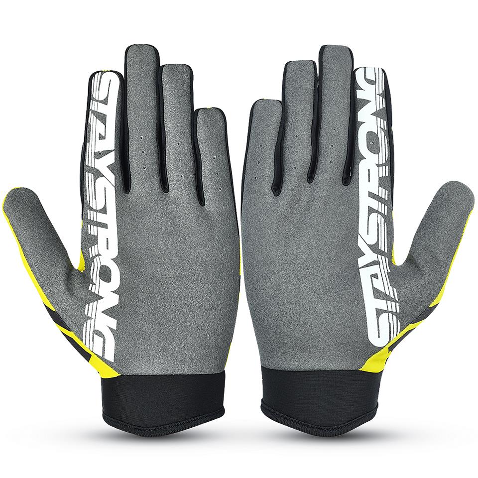 Stay Strong Chev Stripe Youth Gloves - Yellow