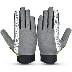 Stay Strong Chev Stripe Youth Gloves - Green