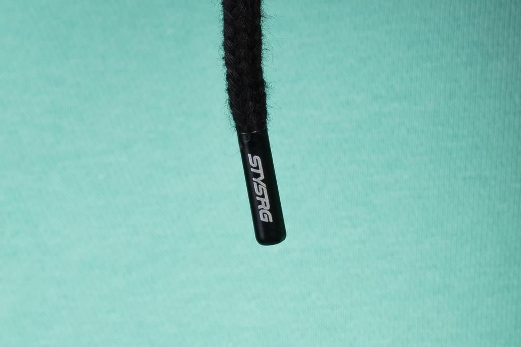 Stay Strong Cut Off Ladies Hoodie - Black/Mint