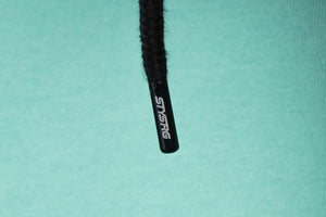Stay Strong Cut Off Ladies Hoodie - Black/Mint
