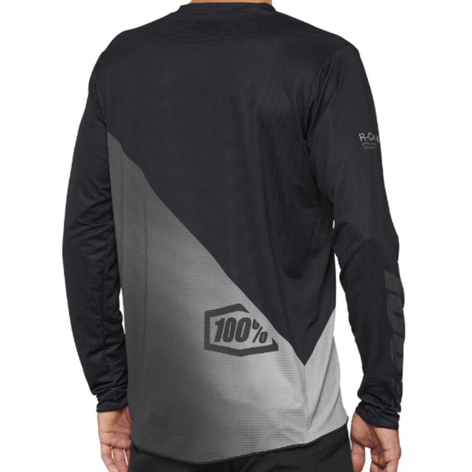 100% R-Core-X Long Sleeve 2022 Race Jersey - Black/Grey