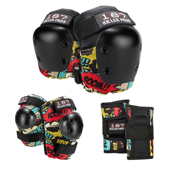 187 Killer Pads Jr. Six Pack Set - Comic Multi – Source BMX