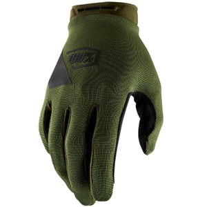 100% Ridecamp Race Gloves - Army Green/Black