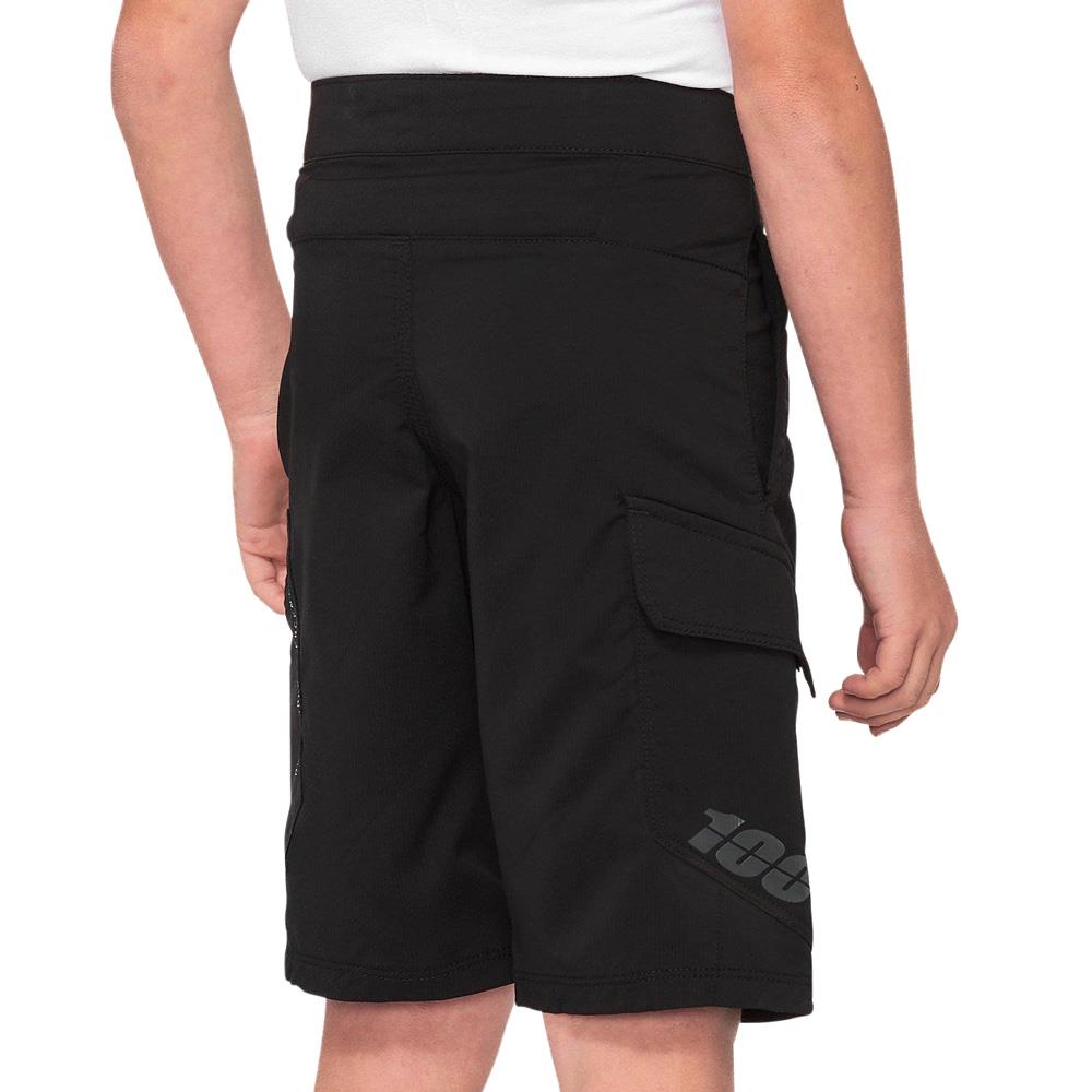 100% Ridecamp Youth Race Shorts - Negro