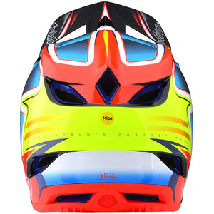 Casco da corsa in carbonio Troy Lee D4 - linee/nero/rosso