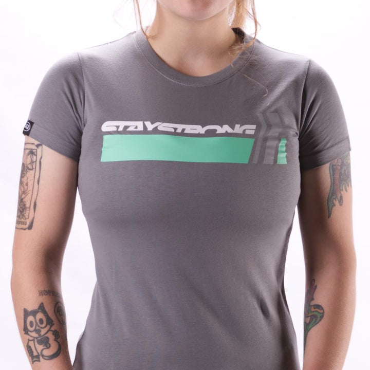 Stay Strong Big Chev Ladies T-Shirt - Black