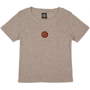 Santa Cruz Womens Classic Dot emb T -Shirt - Heather Grey