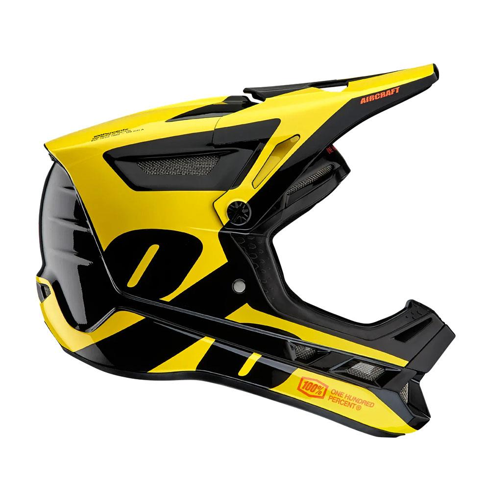 100% Aircraft Composite Race Helmet - Neon Yellow