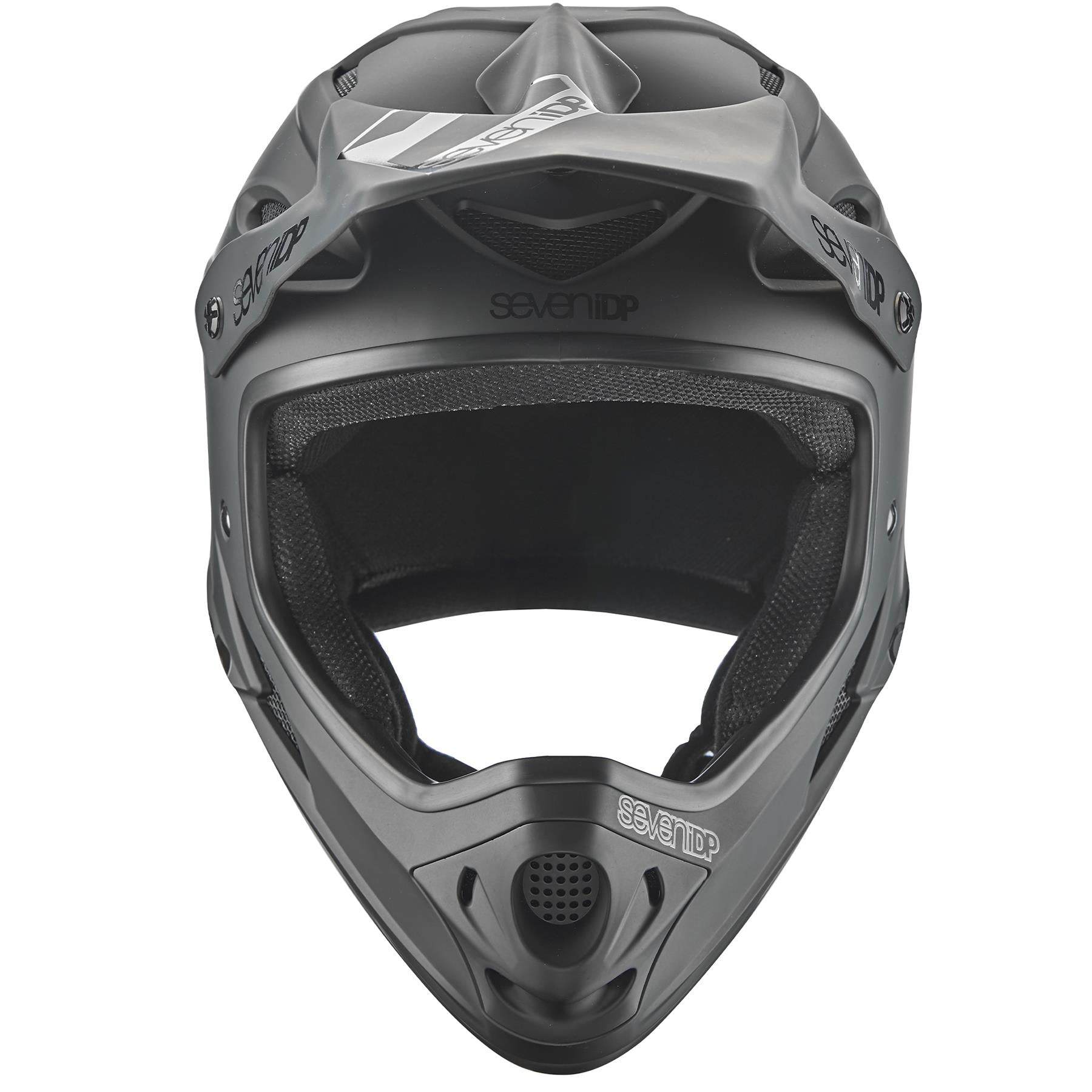 Seven iDP Casco de carrera juvenil M1 - Matt Black/Gloss Black