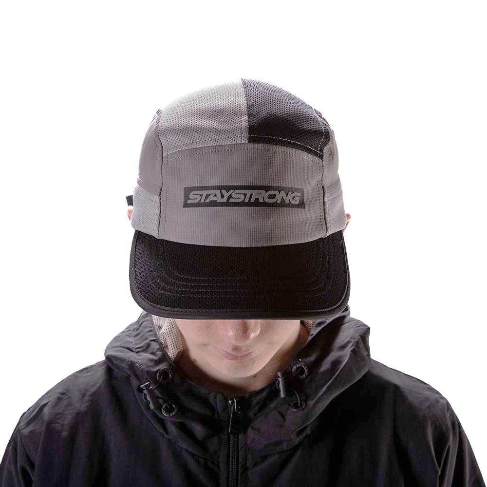 Stay Strong Faster 6 Panel Cap - Grey