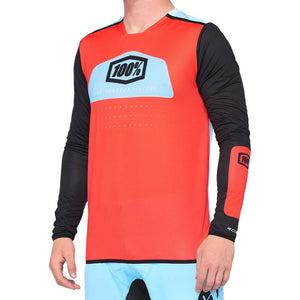 100% R -Core X Race Jersey - Fluo Red/Black