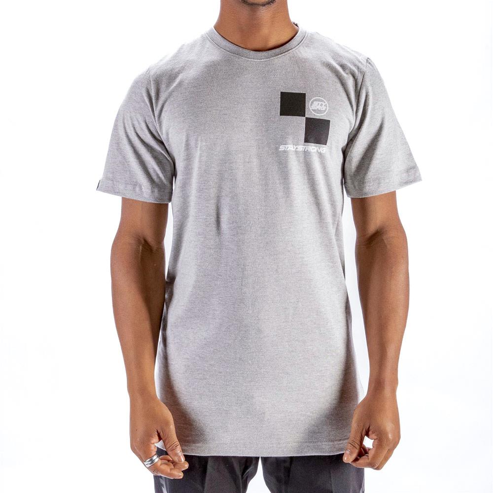Stay Strong Checker T-Shirt - Grey