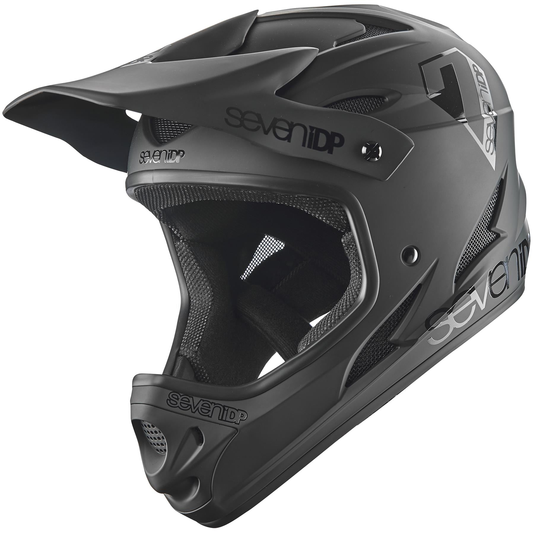 Seven iDP Casque de course de jeunesse M1 - Matt Black / Gloss Black