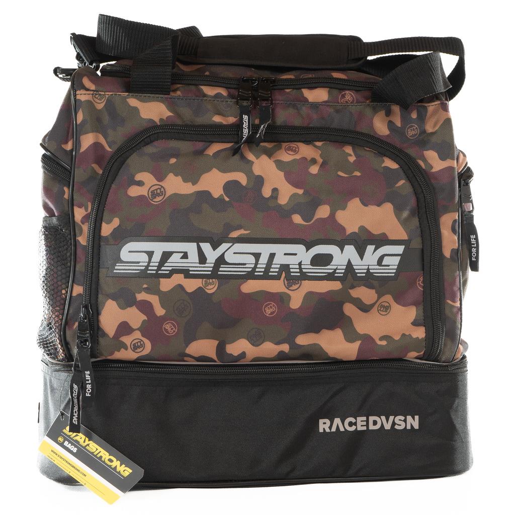 Stay Strong Race DVSN Helmet/Kit Bag - Green Camo | Source BMX