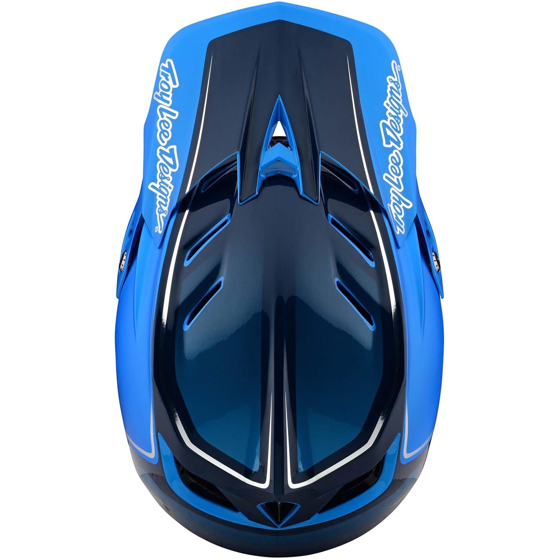 Troy Lee D4 Composite Race Helm - Shadow/Blau
