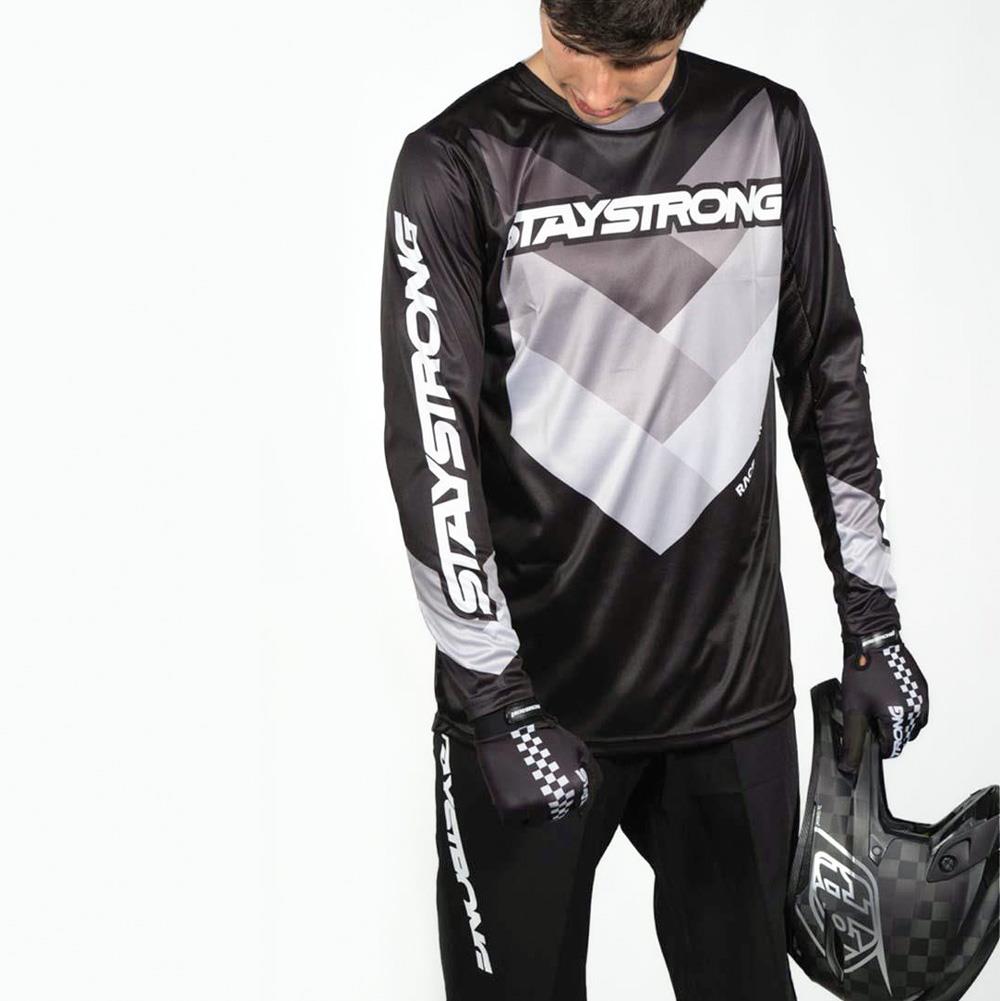 Stay Strong Jersey de Chevron Race - Negro