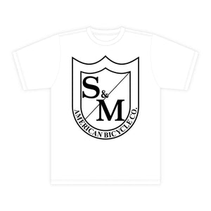 S&M Big Shield T-Shirt - Black On White