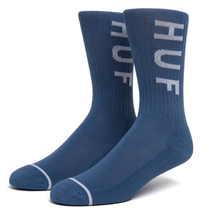 Calcetín de logotipo de HUF esencial - azul vintage