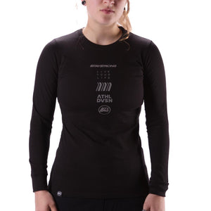 Stay Strong Multi Ladies Long Sleeve T-Shirt - Black