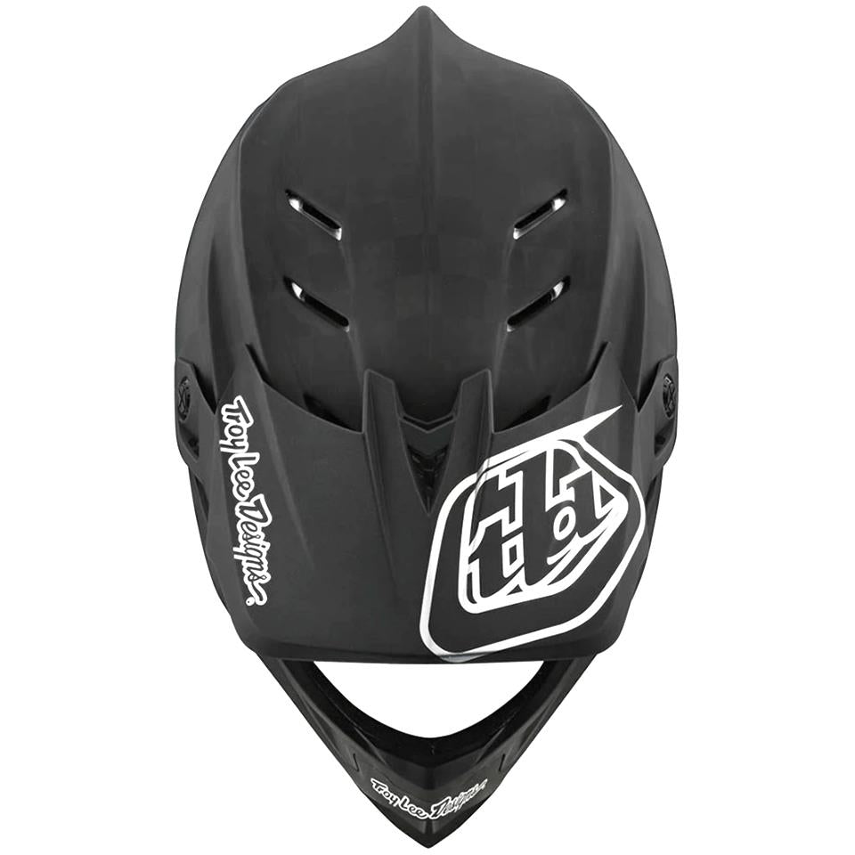 Troy Lee D4 Carbon Race Helm - Stealth Black/Silver