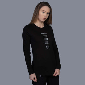 Stay Strong Multi Ladies Long Sleeve T-Shirt - Black