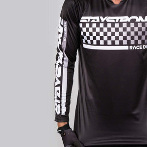 Stay Strong Checker Race Jersey - Black