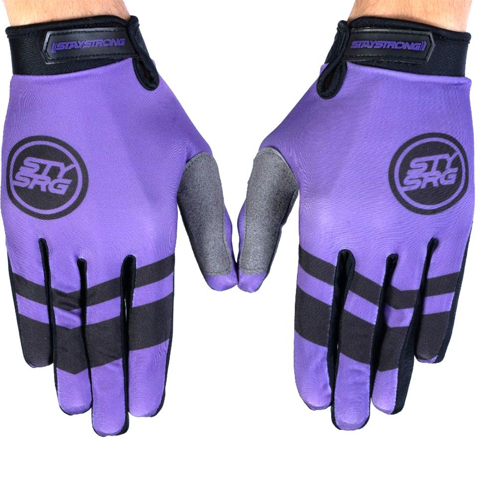 Stay Strong Chevron Gloves - Purple