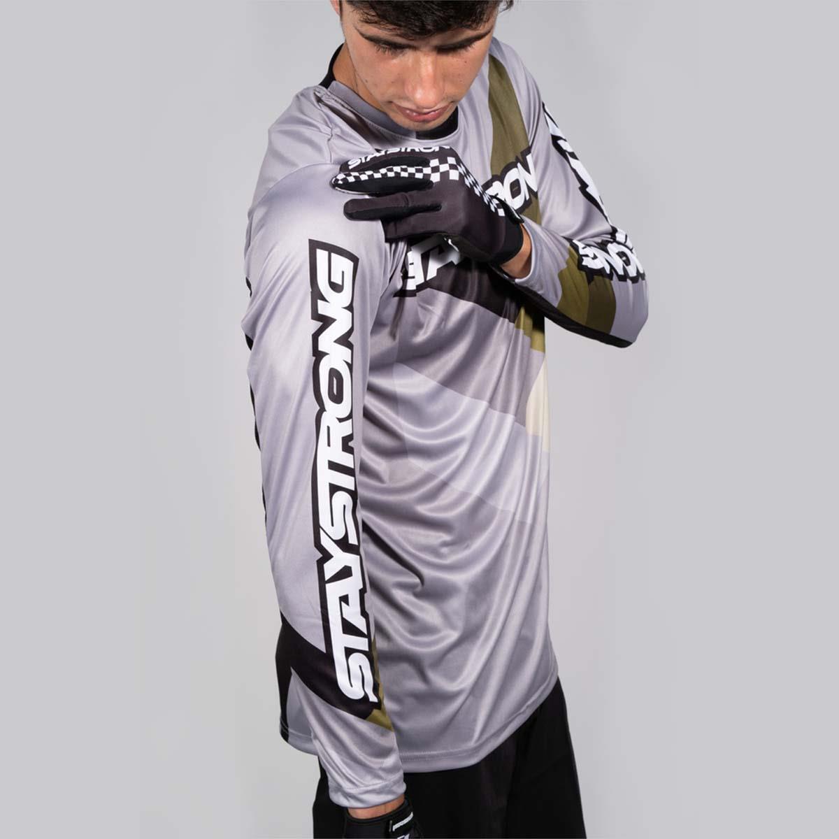 Stay Strong Chevron Race Jersey - Grey