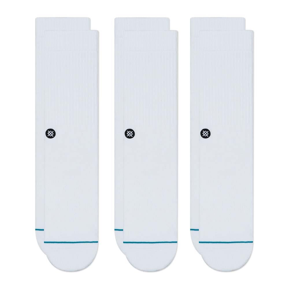 Stance Icônes chaussettes 3 pack - blanc / grand