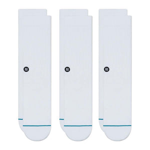 Stance Icônes chaussettes 3 pack - blanc / grand