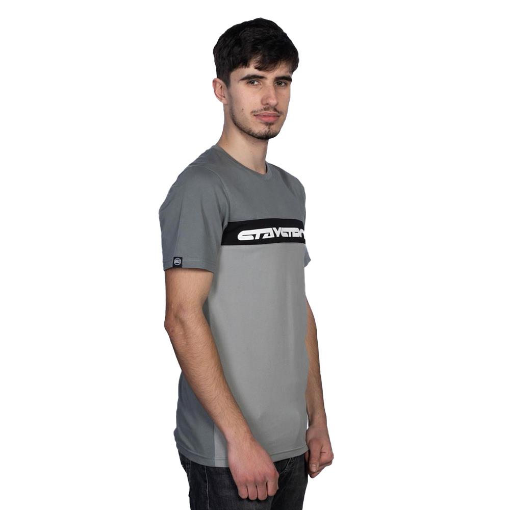 Stay Strong Cut Off T-Shirt - Black/Grey