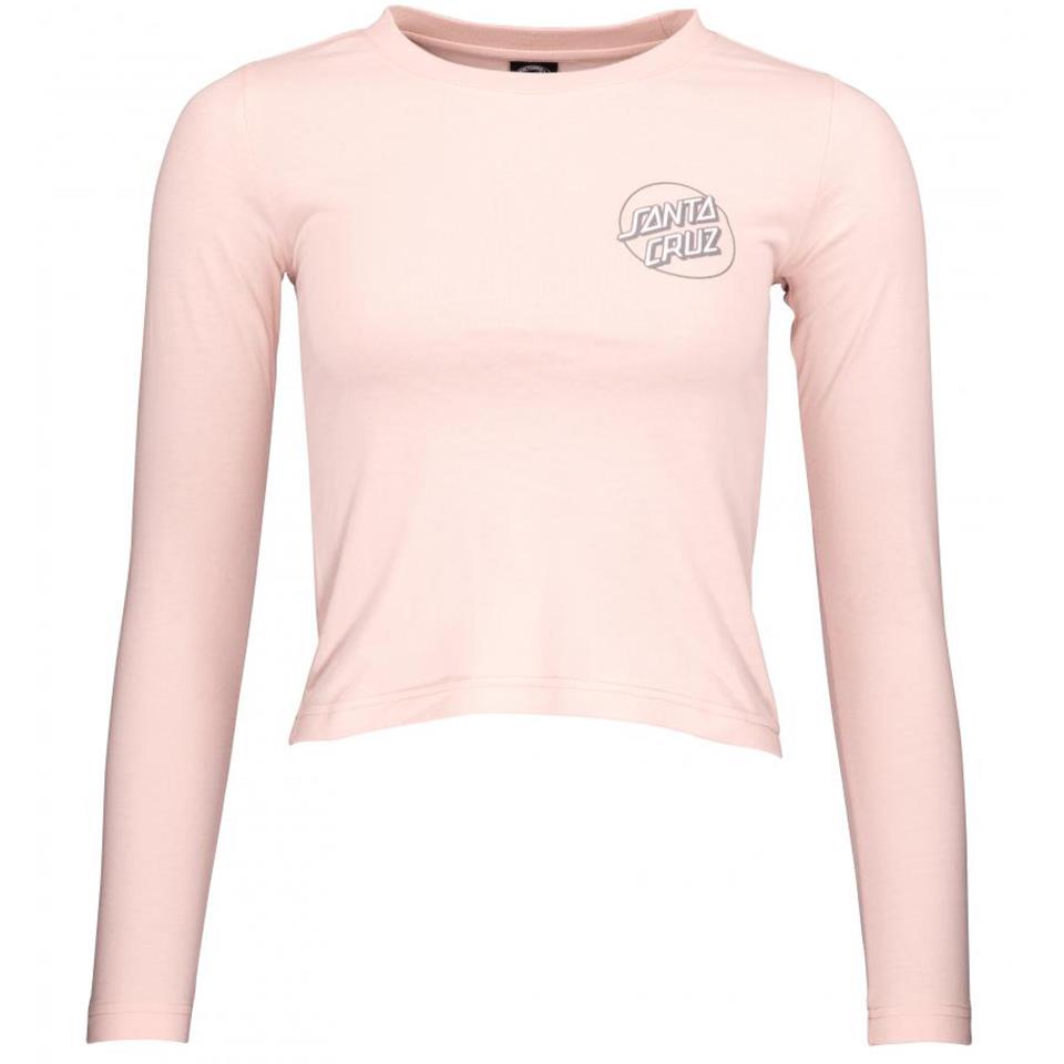 Santa Cruz Camiseta de manga larga gritando a las mujeres - tiza rosa