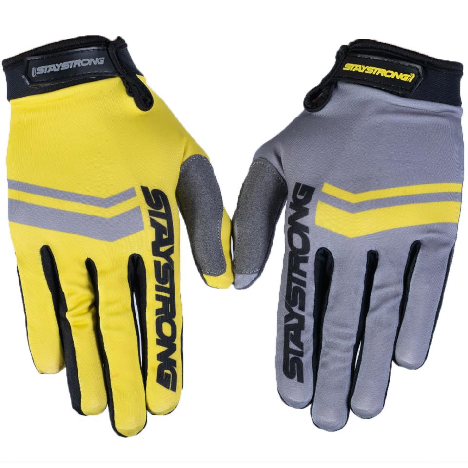 Stay Strong Opposite Gloves - Grey/Yellow