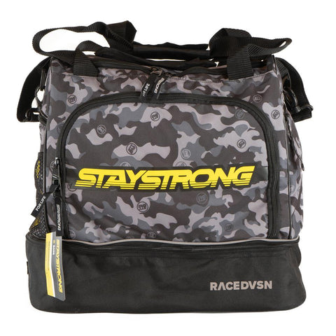 Stay Strong Race DVSN Helmet Kit Bag Black Grey Camo Source BMX