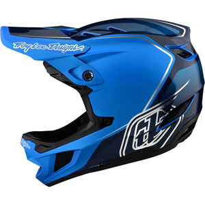 Troy Lee D4 Composite Race Helm - Shadow/Blau