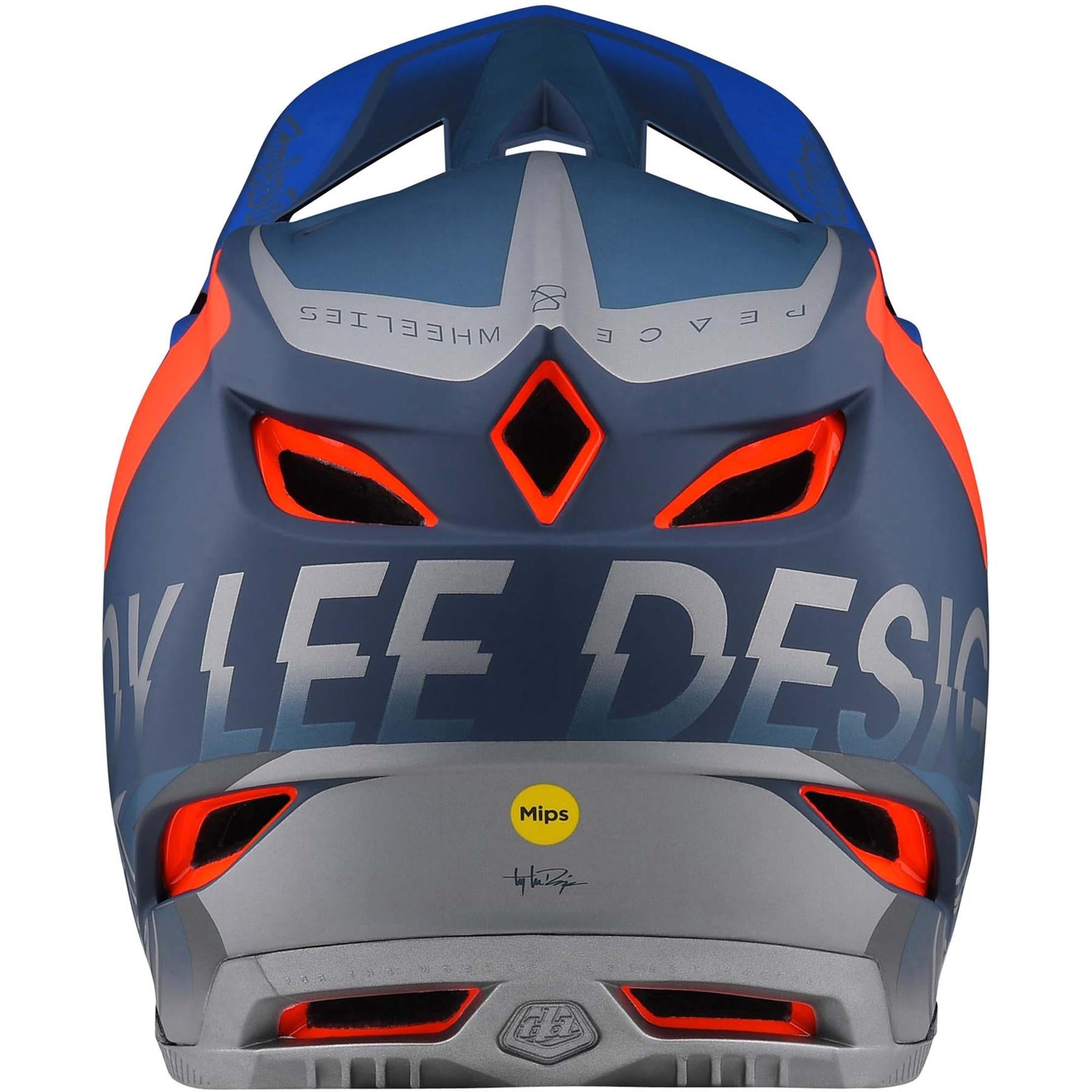 Troy Lee D4 Composite Race Helmet - Qualifier Slate/Red
