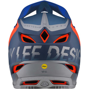 Troy Lee D4 Composite Race Helm - Qualifikationsschiefer/Rot