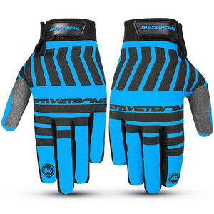 Stay Strong Chev Stripe Youth Gloves - Teal