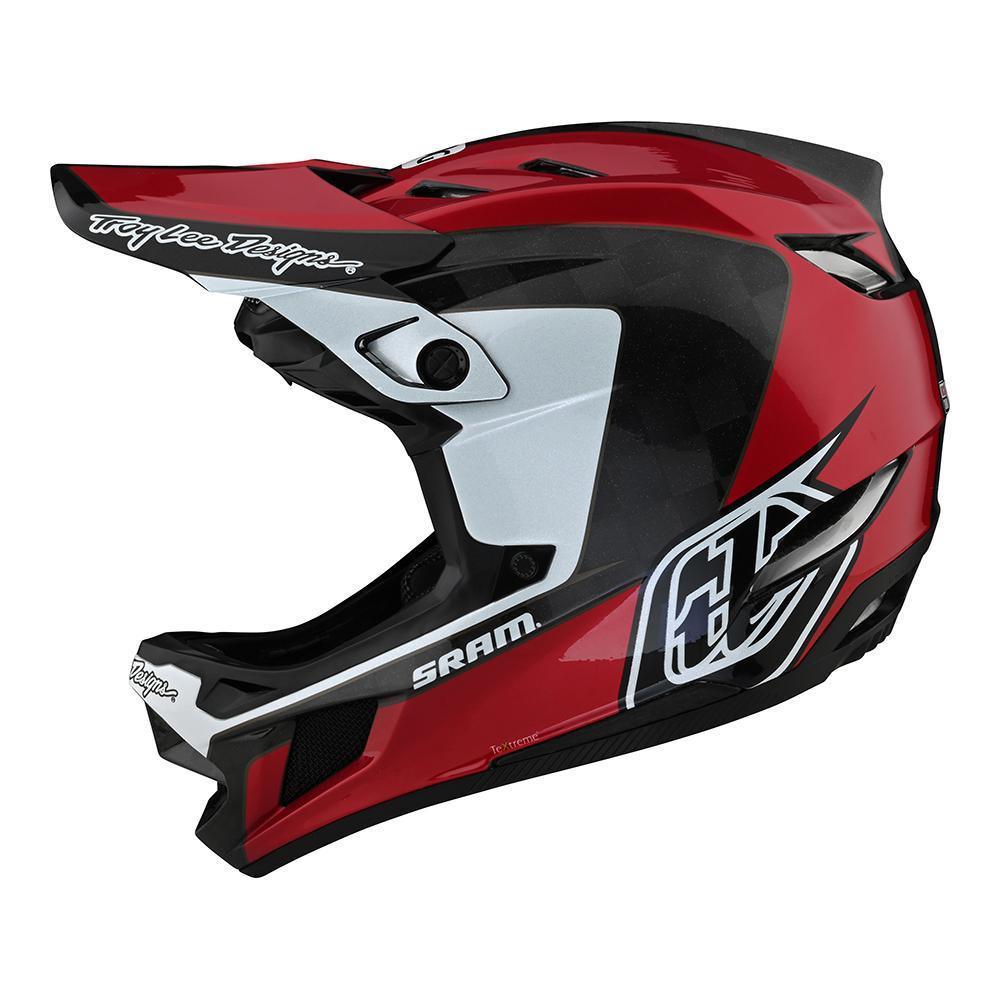 Troy Lee D4 Carbon Race Helmet - Corsa Sram Red