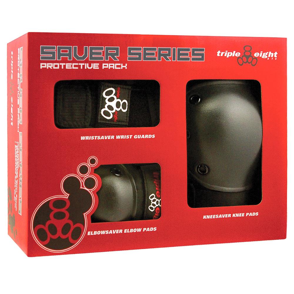 Triple8 Pad Set - Saver Series 3 Pc - Black