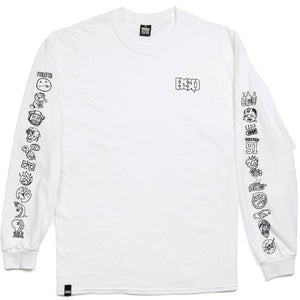 BSD Icône T-shirt à manches longues - blanc