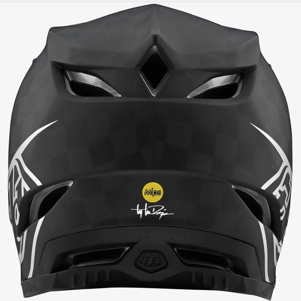 Casco da corsa in carbonio Troy Lee D4 - Black invisibile/Silver