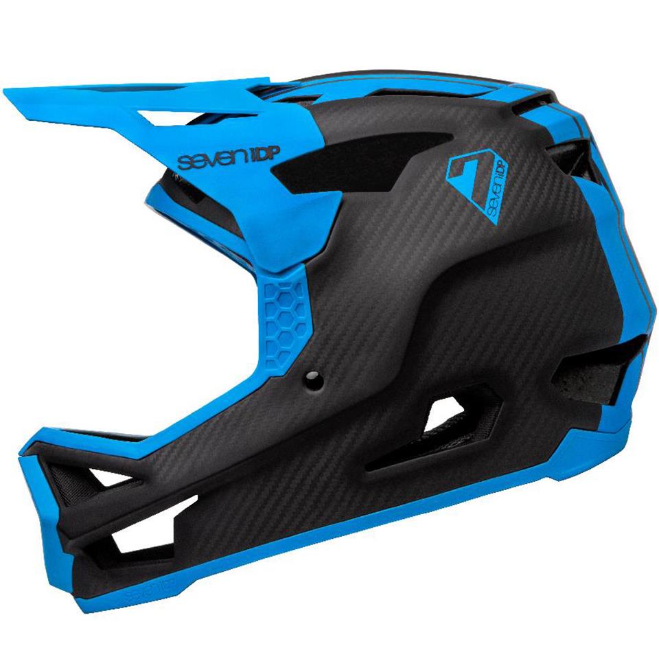 Seven iDP Project 23 Carbon Race Helmet - Raw Carbon/Gloss Electric Blue